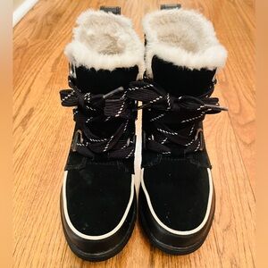 Sorel Black and White Winter Boots